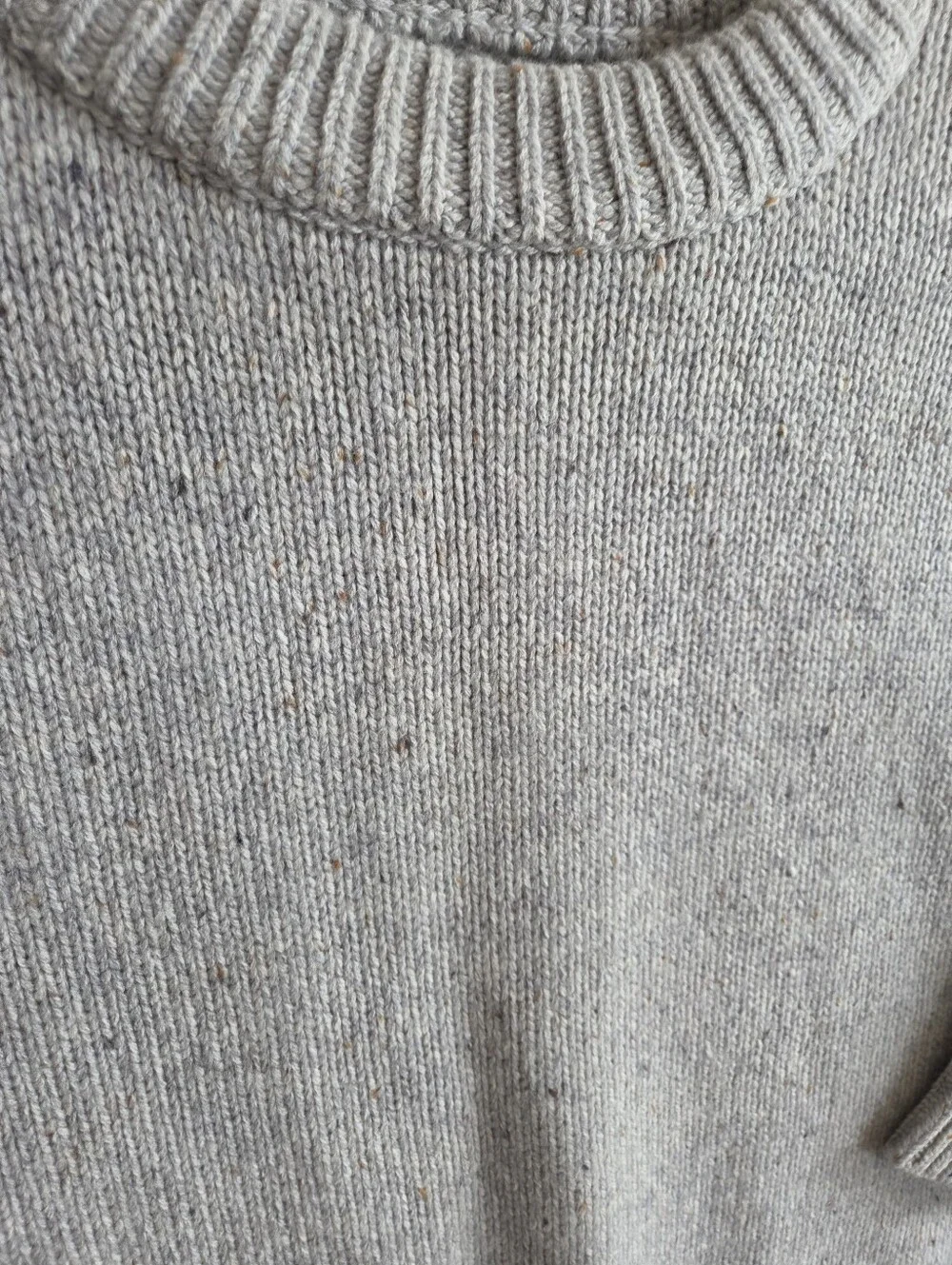 Tory Burch Sport Merino Wool Chunky Size M Oversized Sweater Gray